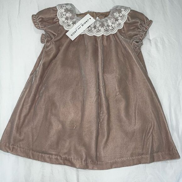 NWT JANIE AND JACK VELVET DRESS WITH BLOOMER 12/18M - Picture 1 of 6